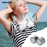 Portable Hanging Neck Fan Mini Bladeless Neck Fan 3 Speed Foldable Rechargeable Portable Personal Small Fan for Outdoor Travel