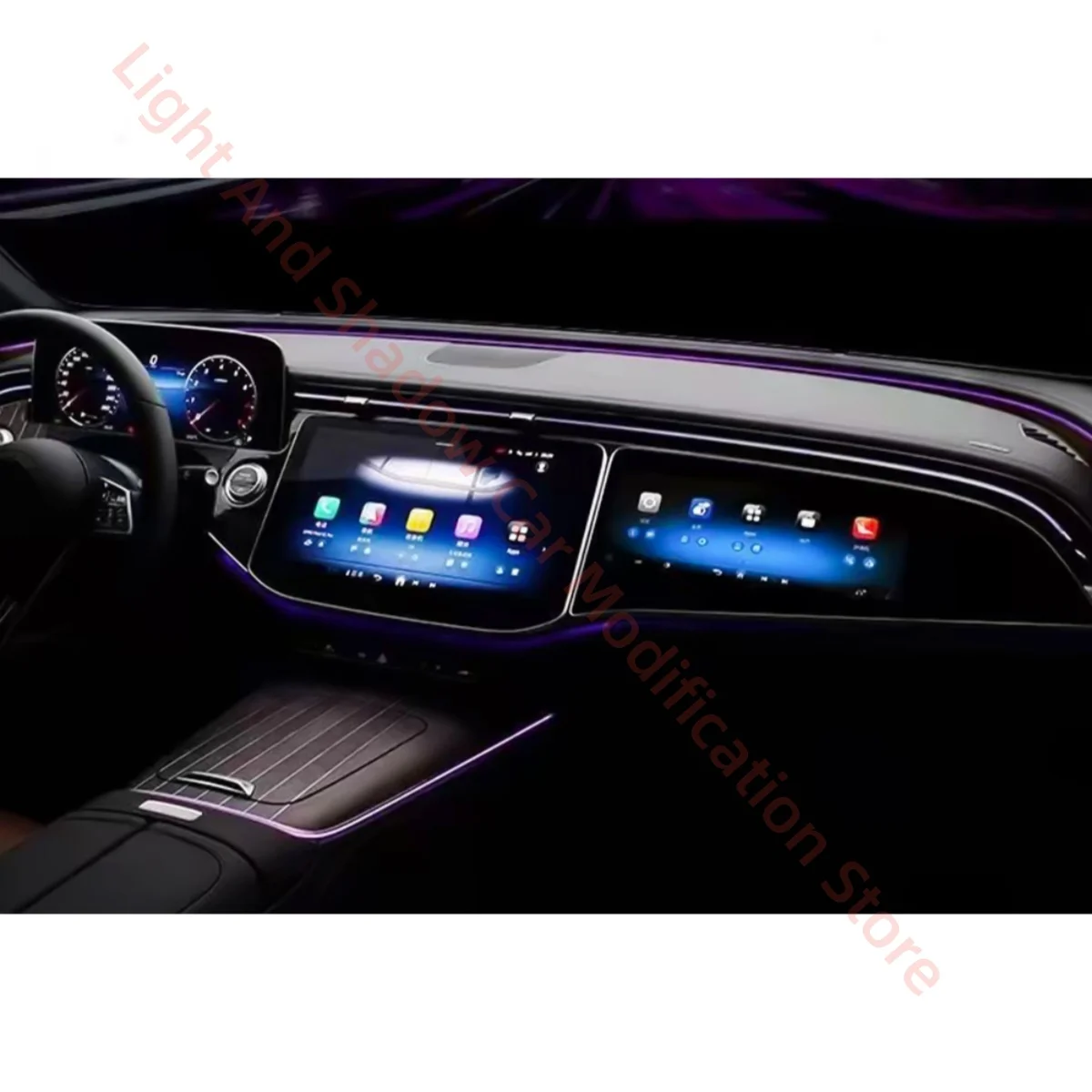 لمرسيدس بنز الفئة E W214 LED مصباح الغلاف الجوي سيارة الإضاءة الداخلية ترقية قطع غيار السيارات مضيئة مصبغة من خلال الضوء الخلفي