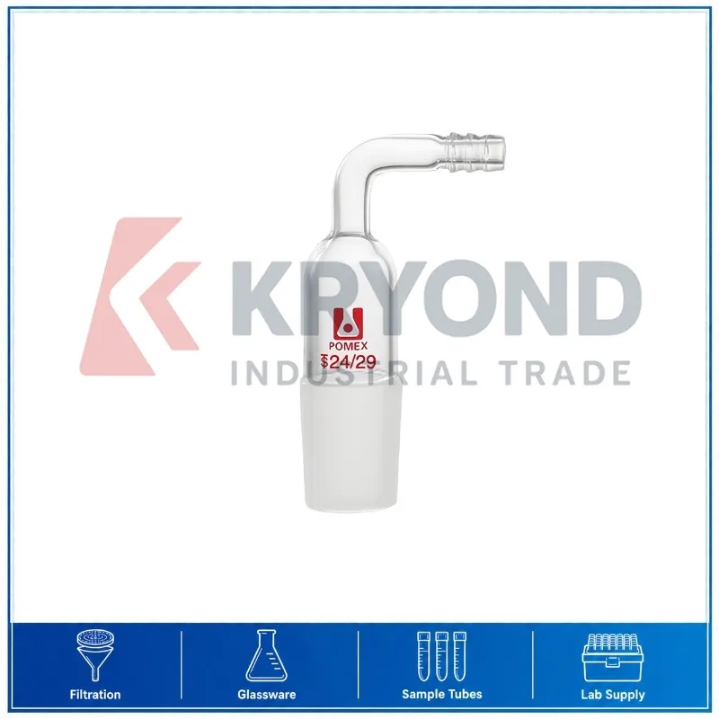24/29 Glass Vacuum Adapter Bent Connector Laboratory Distillation Equipment Accessory Joint Research Use Series Model Selection