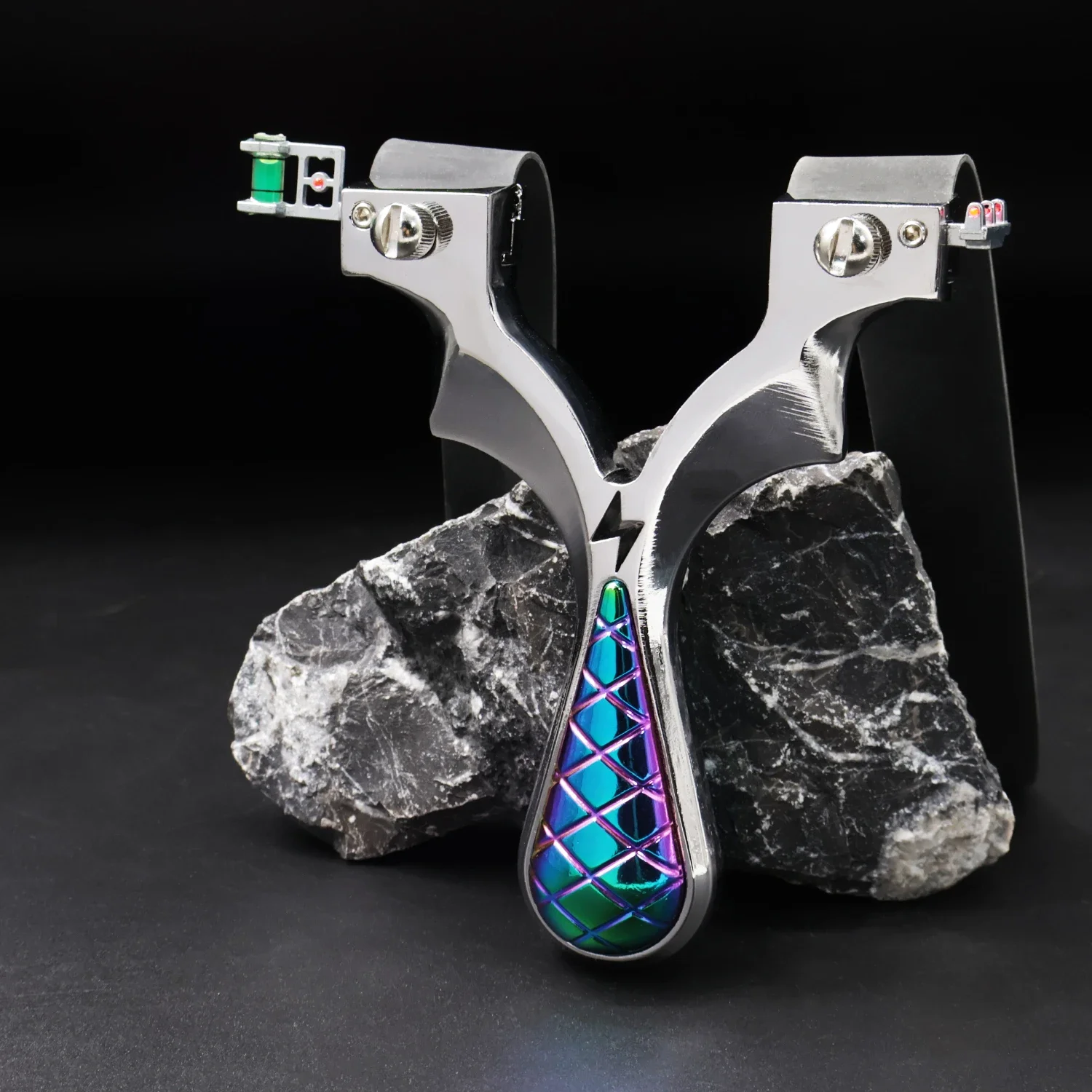 

High Quality Colorful Alloy Stainless Steel Slingshot V-shaped Professional Shooting Slingshot Outdoor Hunting Shooting Sling