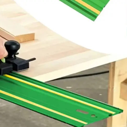 400mm Aluminum Track Saw Guide Rail Green Metal Cutting Groove For Circular Saw Router Woodworking Tool Accessories