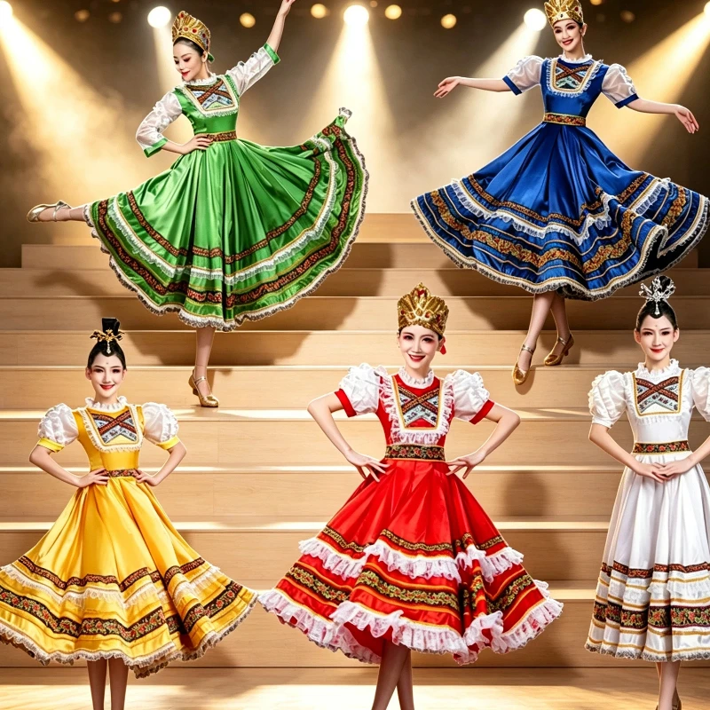 multicolor-russian-folk-costume-women-vintage-puff-sleeve-long-skirt-traditional-national-ethnic-dance-stage-performance-dress