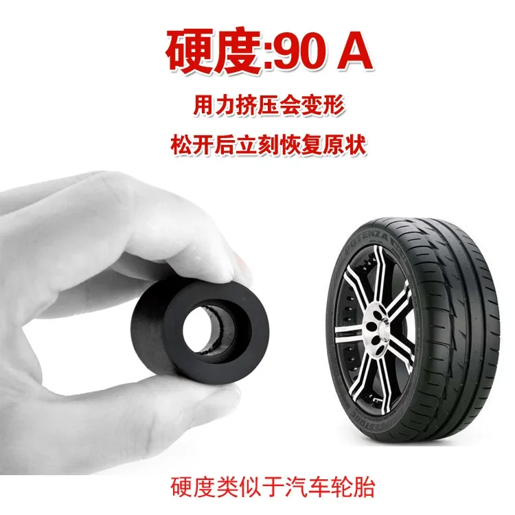 inner5/6/7/ 8/10mm PU polyurethane soft rubber bearing roller flat wheel conveyor belt  guide pulley Diameter 35MM Length 30mm