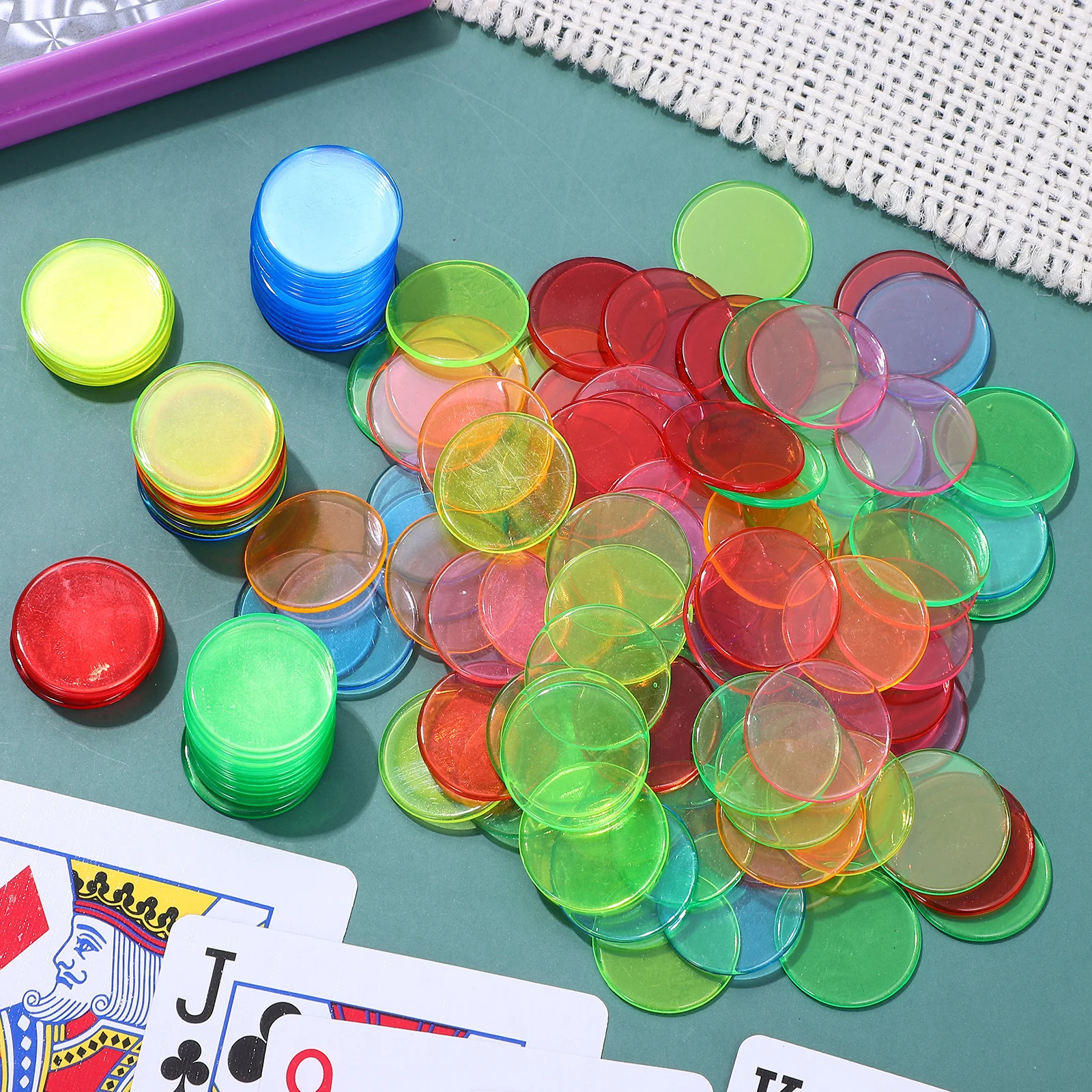 

400 Pcs Counting Coins Chips Game Tokens Round Counters Markers Child Gaming Colored