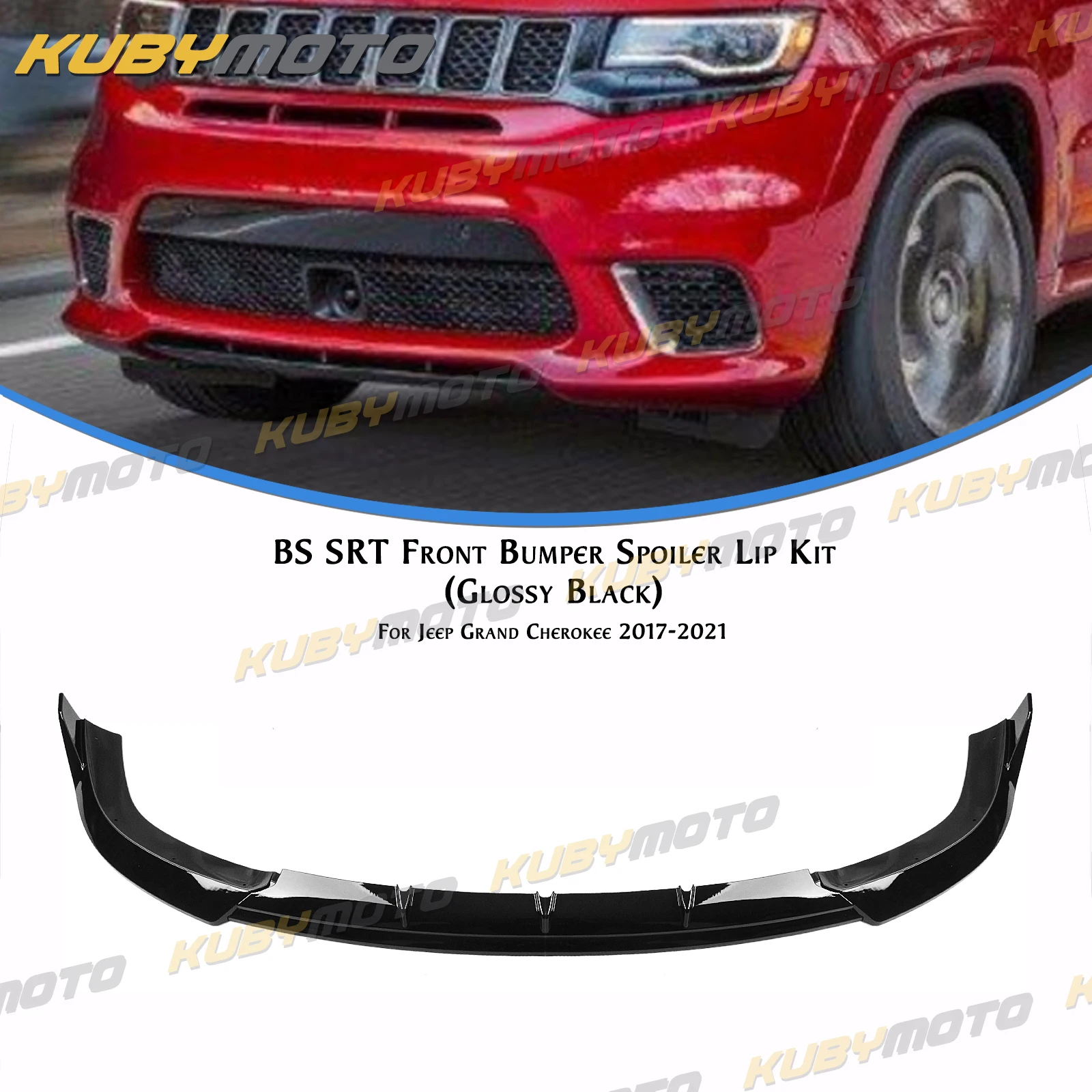 

Car Front Spoiler Lip Lower Splitter Blade BS For Jeep Grand Cherokee SRT 2017-2021
