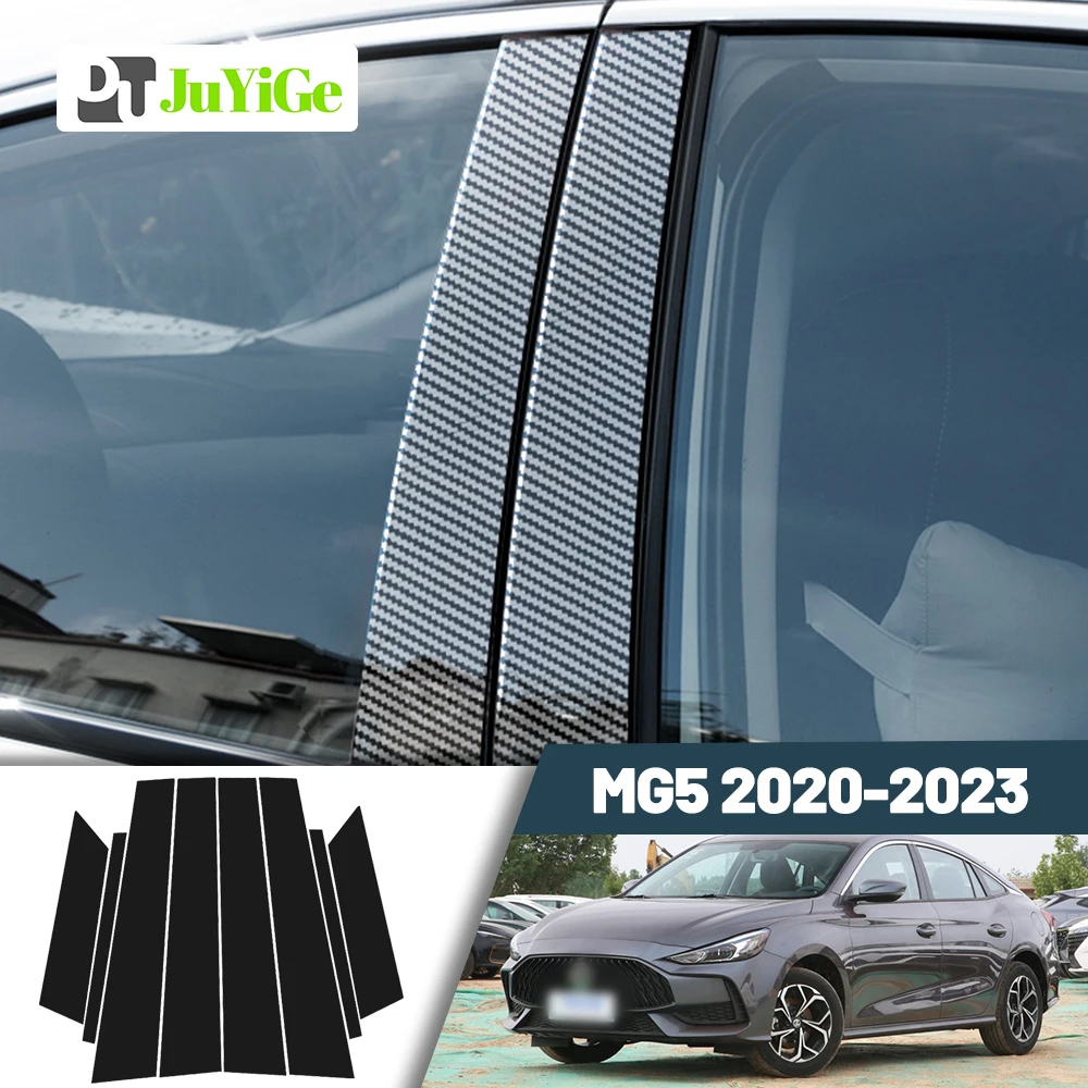 

Glossy Black Carbon Fiber Window Door Deal B C Pillar Post Cover Sticker For MG 5 MG5 2020-2023 2021 2022