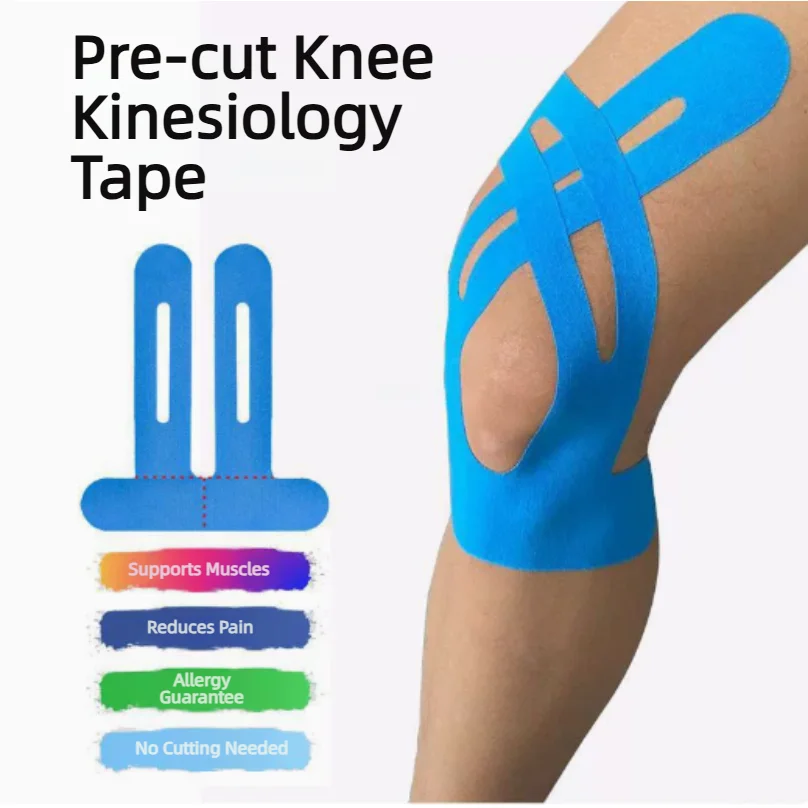 10PCS Kinesiology Tape for Knees,Waterproof & Elastic,Breathable Knee Tape,Athletic Tape Provide Support & Stability for Running