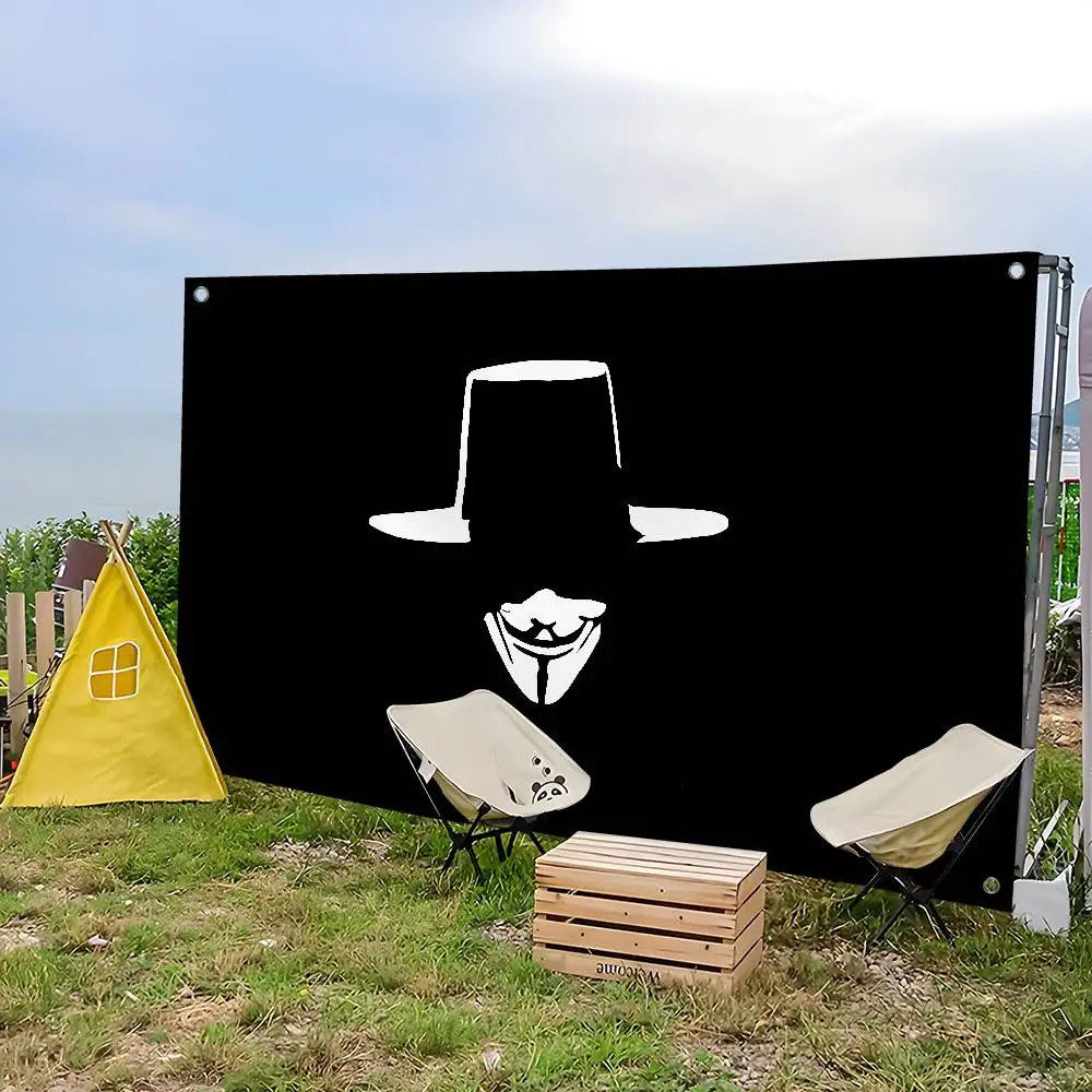 Pretty Guy Fawkes Night Flag Bedroom Living Bar Garden Outdoor Microfiber Festival Decoration Background Art Banner