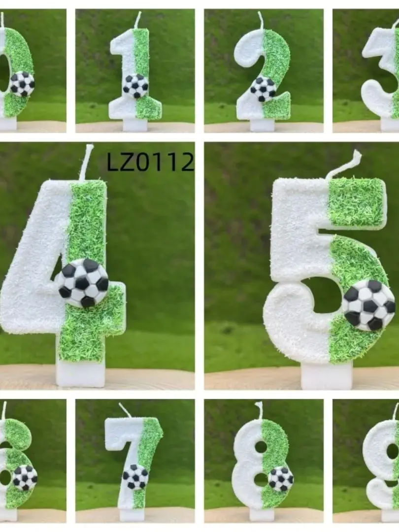 Vitality Baby Football 0-9 Gratis bijpassende combinatie Digitale kaarsen Verjaardagskaarsen Perfect voor verjaardagsfeestjes High End Baki - afbeelding 2