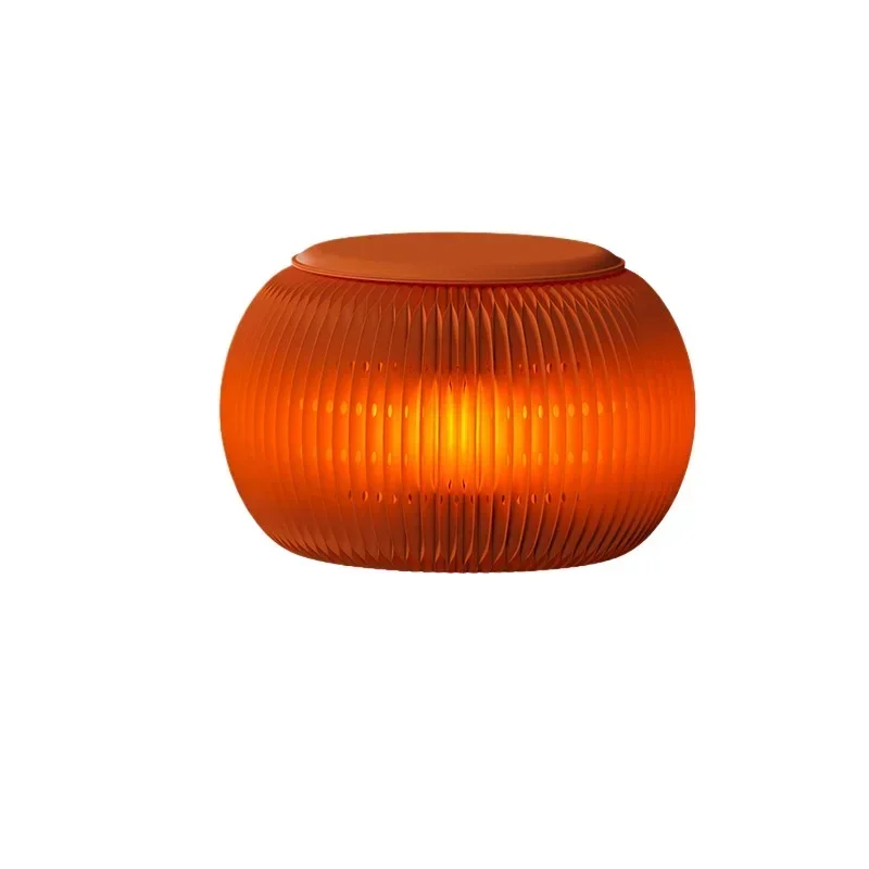 Household small bench, Halloween decorative jack-o-lantern round stool, luminous creative ornaments