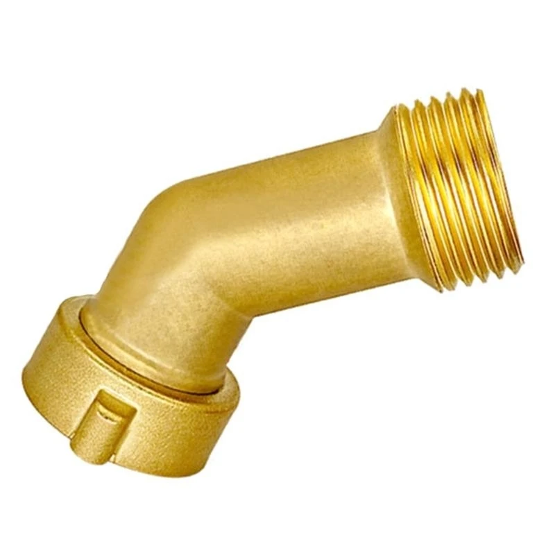 Brass Two Ears/45 Degree Elbow Water Hose Adapter Water Hose Connector Simple Installs for Boats Stress Frees Connection