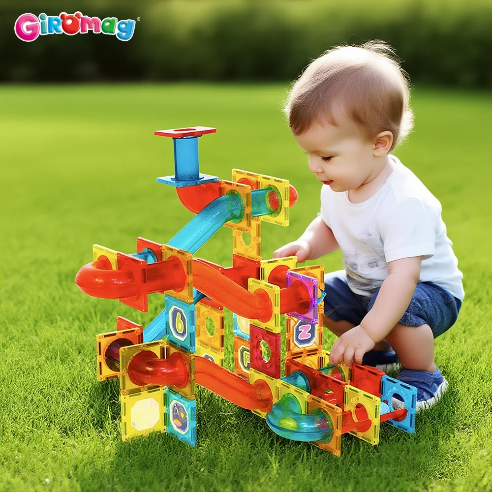 

GIROMAG 10 шт.-110 шт. магнитные плитки и трубки, строительный набор STEM, развивающие строительные игрушки для детей, мальчиков и девочек в возрасте от 3 до 12 лет