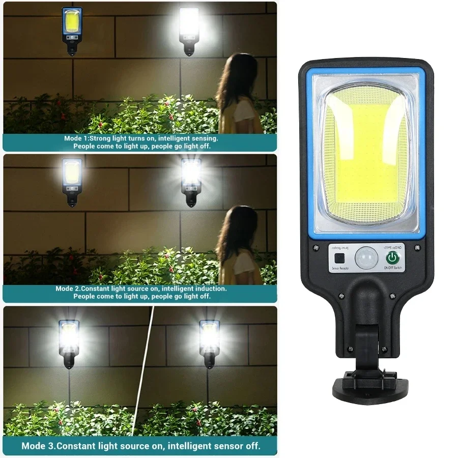 Imagem -05 - Outdoor Led Solar Street Light Lâmpada de Segurança Sensor de Movimento Modo de Luz 8000lm Apto para Jardim Pátio Caminho Quintal 18pack