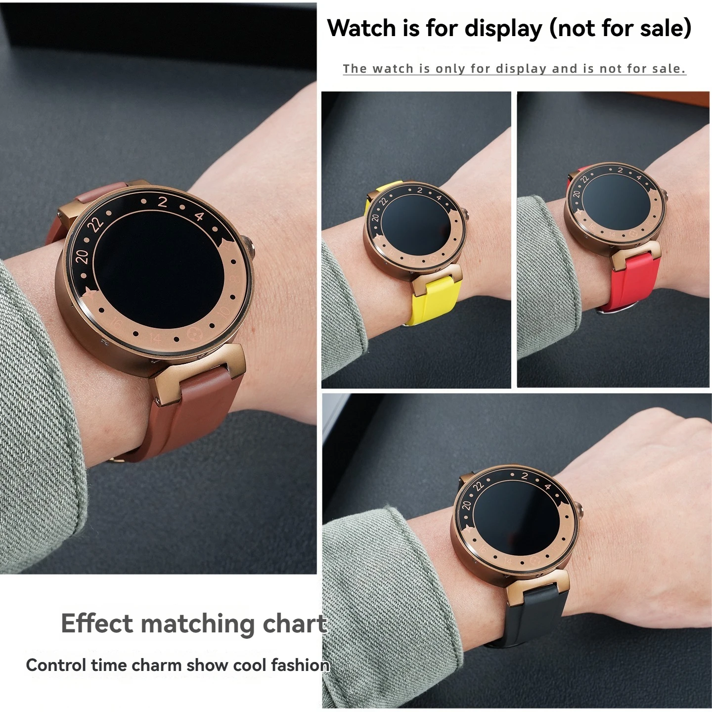 Quick release convex fluorine rubber watch strap For LV Louis Vuitton smart watch TAMBOUR series FKM Watchband