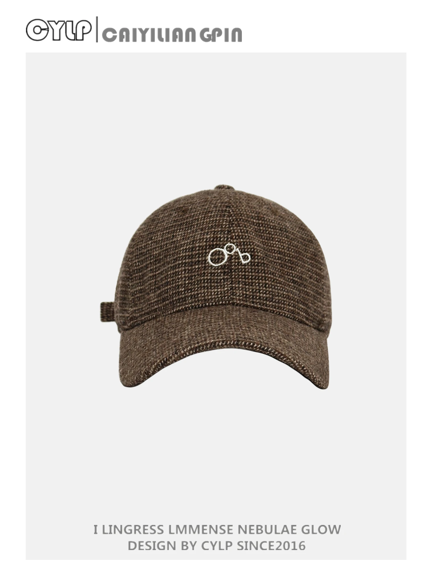 Vintage Plaid Wool Baseball Cap Autumn Winter Fashion Versatile Face-Slimming Duckbill Cap