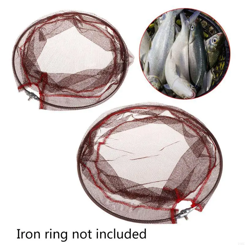 

Y08C Fishing Net Mesh Bag Silicone Landing Net Tackle Accessories 35/40c