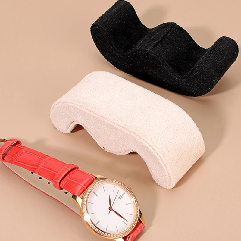 Multi Functional Cushion for Jewelry Presentation Deer Skin Watch Pillow Soft Display Stand for Wristwatch Ornament