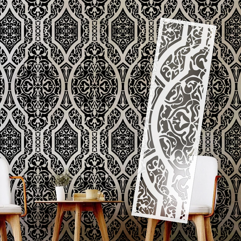 78cm - 117cm Stencil For Painting Decor Decorative Plaster Template To Paint Wall Damask Retro Vintage Baroque Rococo S506