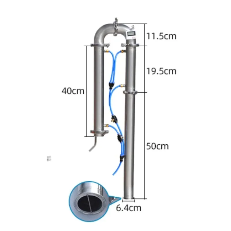 Russian Tube Tower Distillation Still Kit for Vodka Brewing Home Distiller with Copper Coating - All-Inclusive Home Brewing Equi
