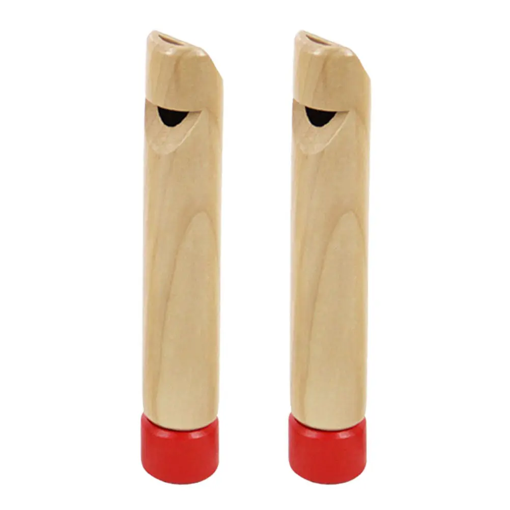 2Pcs Wood Trumpet Musical Instrument Voice Modulation Fun Educational Tool for Rhythm Development Lung Capacity