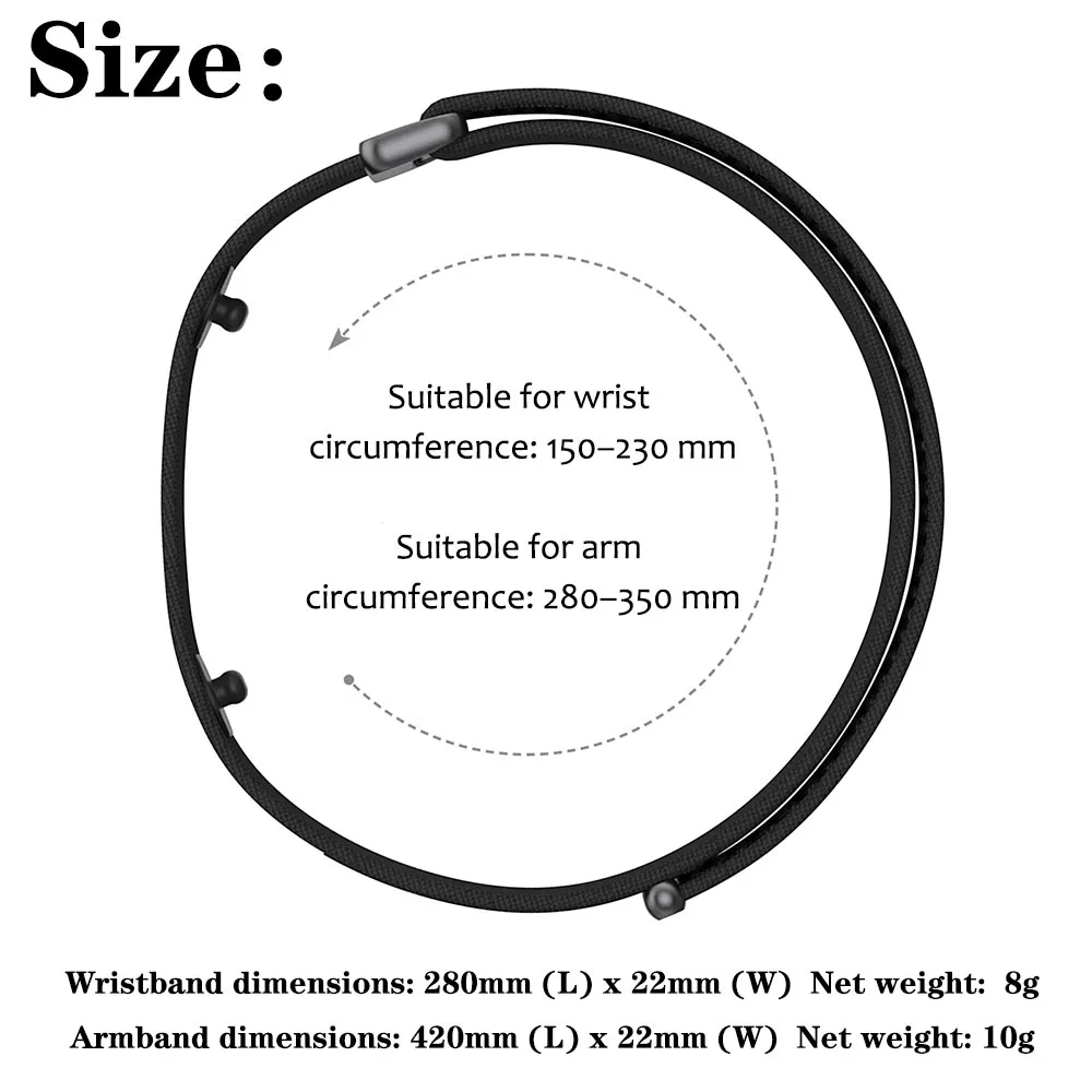 Nylon Sport Watch Strap for Hume 2.0 Band Unisex Adjustable Soft Breathable Watch Accessory Replacement Band for Hume 2.0 Band