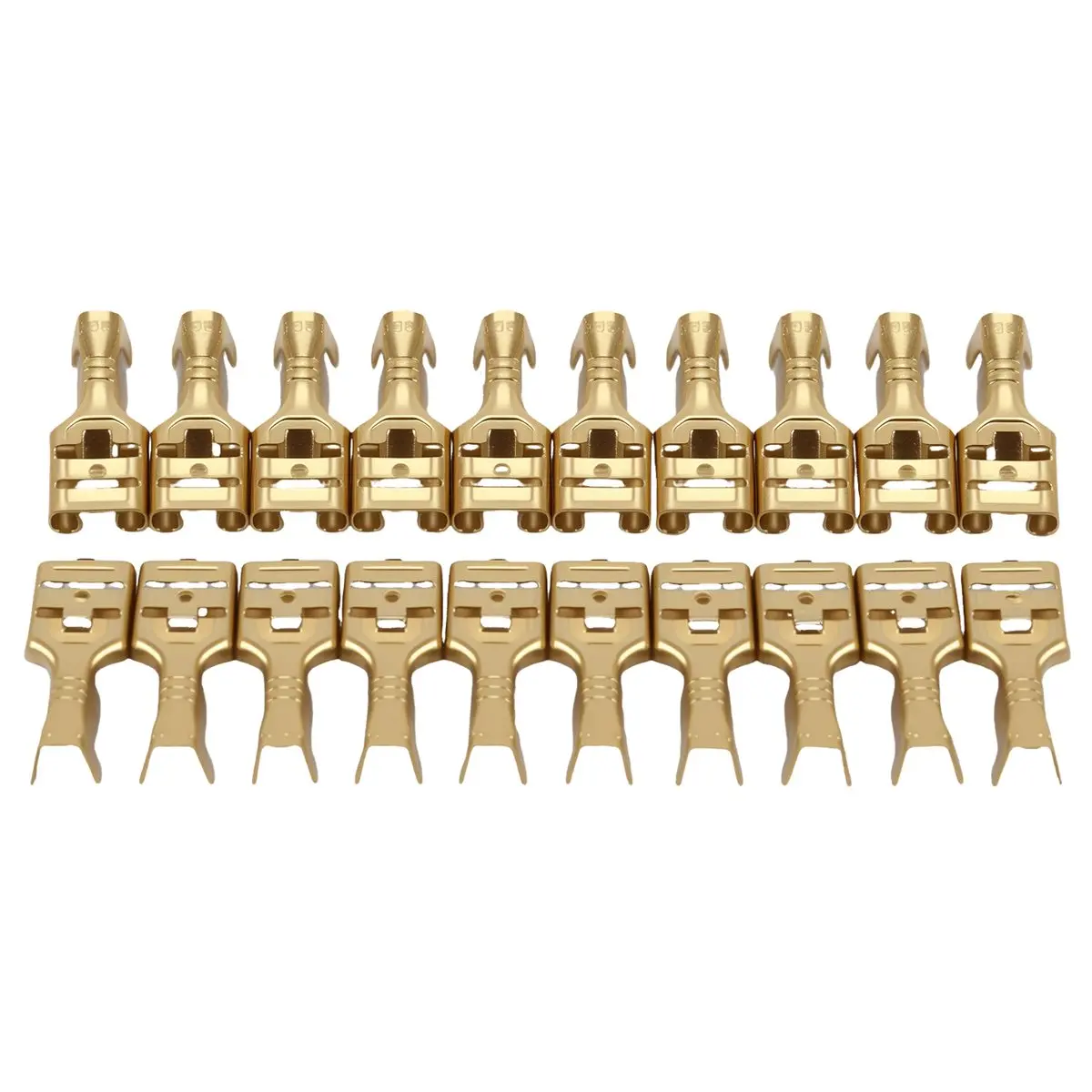 & Top Brass 6.3 mm Connectors Female Spade Cable Terminals, 20 Piece