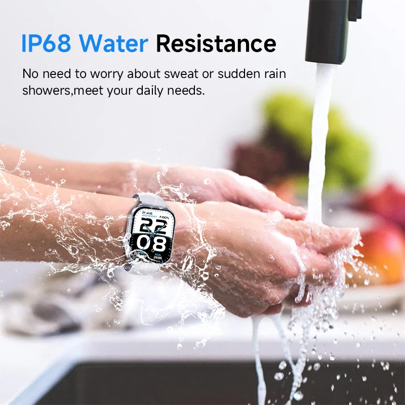 Reloj Inteligente Lenovo f101 para Hombre, Reloj Deportivo Resistente al Agua con Monitor de Ritmo Cardíaco 24H, BT150, Reloj Inteligente Android para Mujer 6