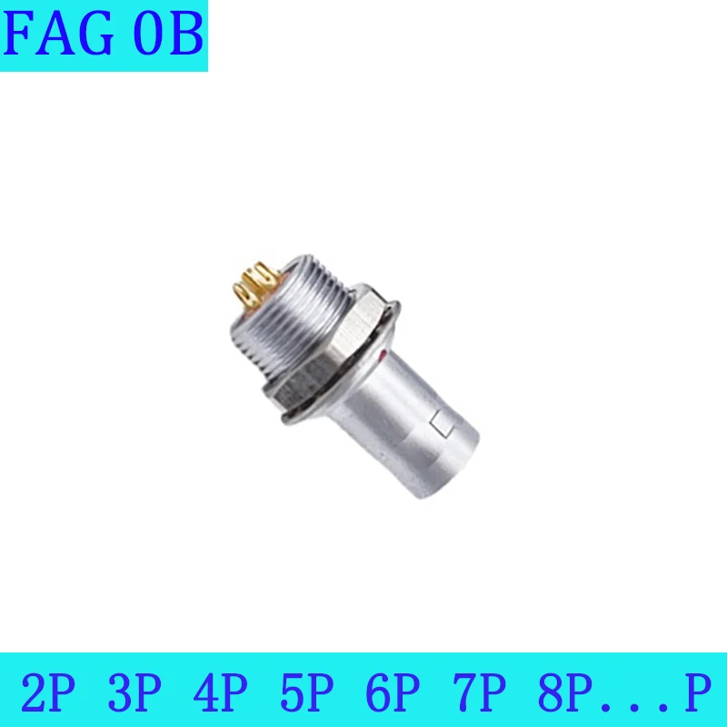 FAG.0B Series 2 3 4 5 6 7 9 Pin Cable Weld   Push-pull Self-locking StationaryMale Plug Connector Nut Fixing Dowel Pin (G)