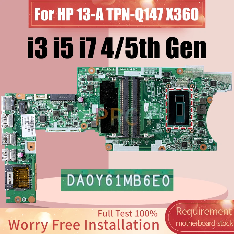 Voor HP 13-A TPN-Q147 X360 Laptop Moederbord DA0Y61MB6E0 i3 i5 i7 4/5e Gen 767820 -501 774606 -501 Notebook-moederbord