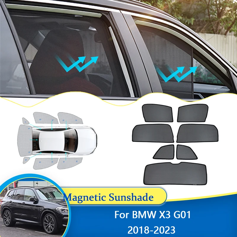 For BMW X3 G01 2018 2019 2020 2021 2022 2023 Magnetic Sunshade Windshield Visor Sun Shade UV Protection Privacy Car Accessories