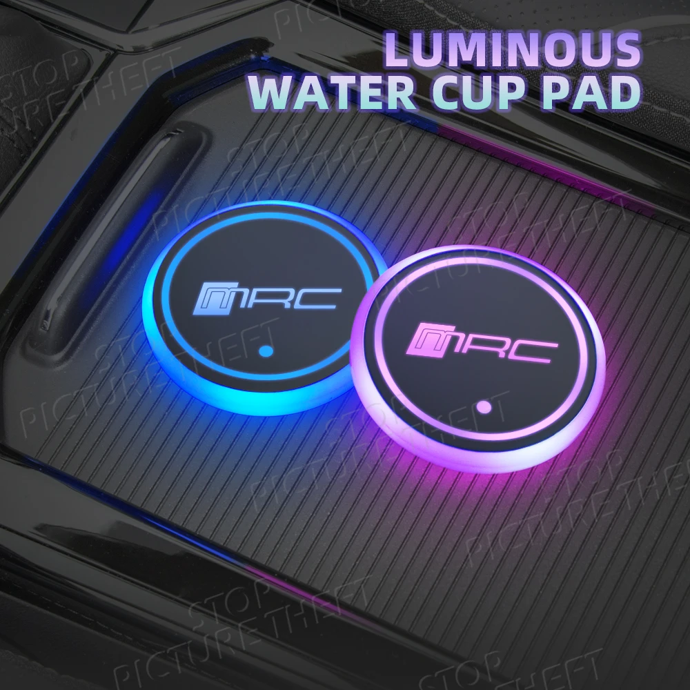 For MRC Logo A4 A5 A6 A7 S6 S7 RS5 RS6 Golf GTD MK5 MK6 MK7 Emblem Led Car Water Cup Mat Drink Holder Auto Interior Decorative