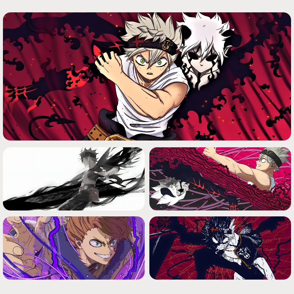 

Hot Anime Cool Boy Black Clover Mousepad Mouse Mat Desk Mat With Pad Gaming Accessories Prime Gaming XXL Keyboard Pad Padding M