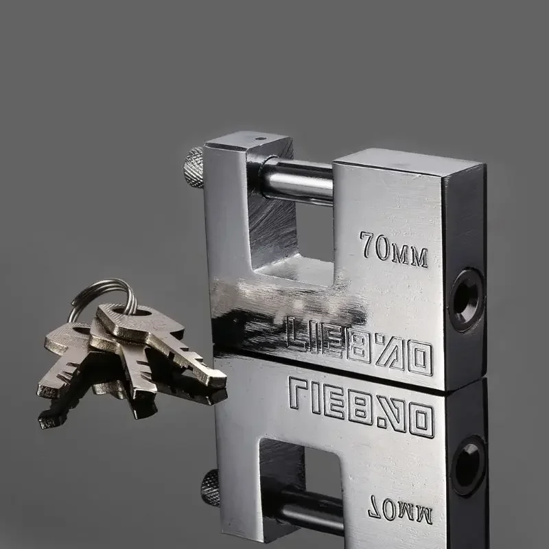 Steel Burglar Padlock Security Safety Lock Antique Horizontal Opening