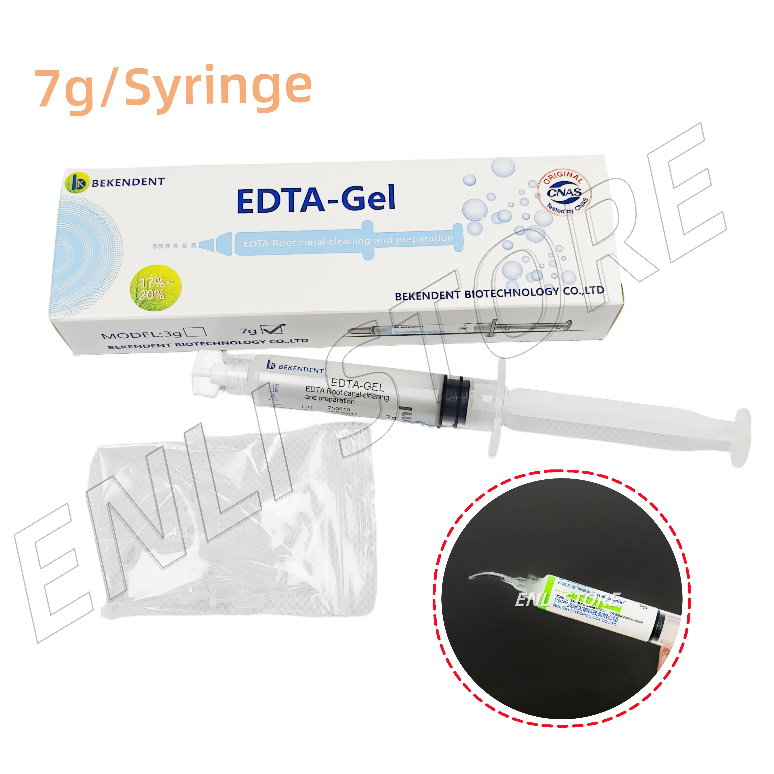 

7g/Syringe Dental EDTA Gel for Root Canal Expansion and Lubrication Root Canal Cleaning and Preparation Gel