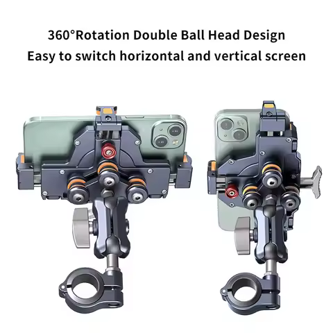 15W Wireless Charger Metal Shockproof Motorcycle Phone Holder 4 Vibration Dampener Fast Charging Motorbike Bicycle Bike Stand