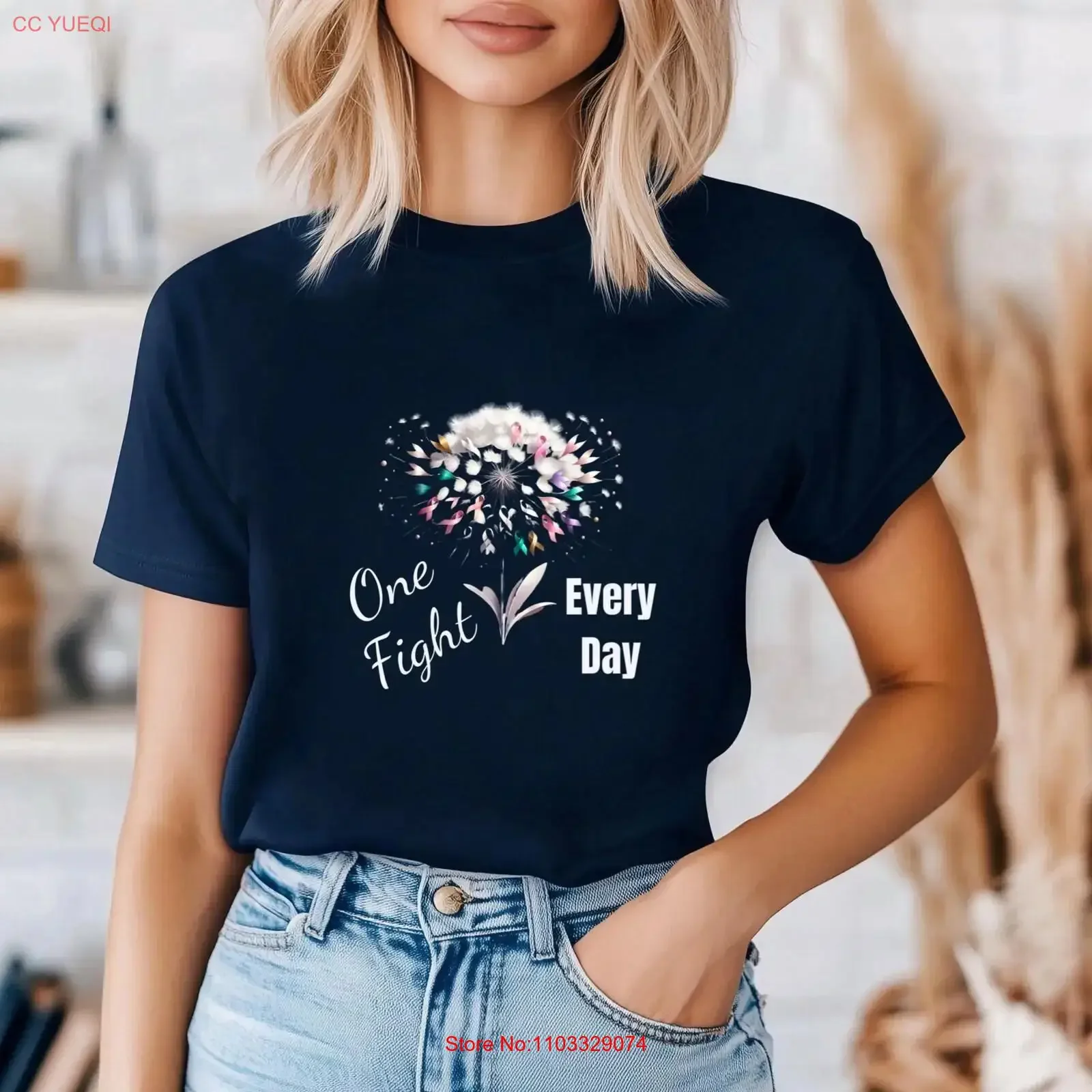 T-shirt de sensibilisation au cancer, ruban de soutien, collecte de fonds caritative pour les survivants, mois de sensibilisation, style vintage, délavé, élégant, unisexe, légèrement graphique