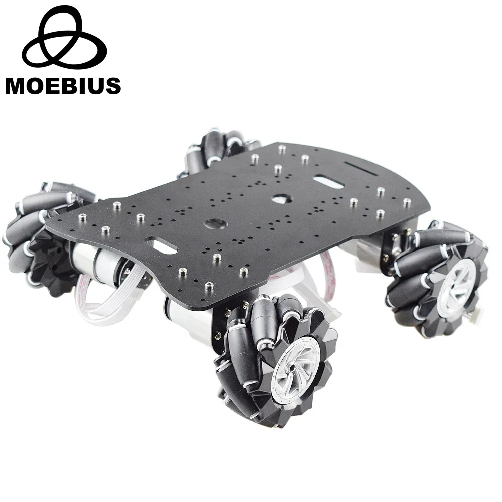 15KG Payload 4WD 80mm Mecanum Wheel Robot Car Chassis Kit with DC 12V Hall Motor for Arduino Raspberry Pi DIY Project STEM Toy