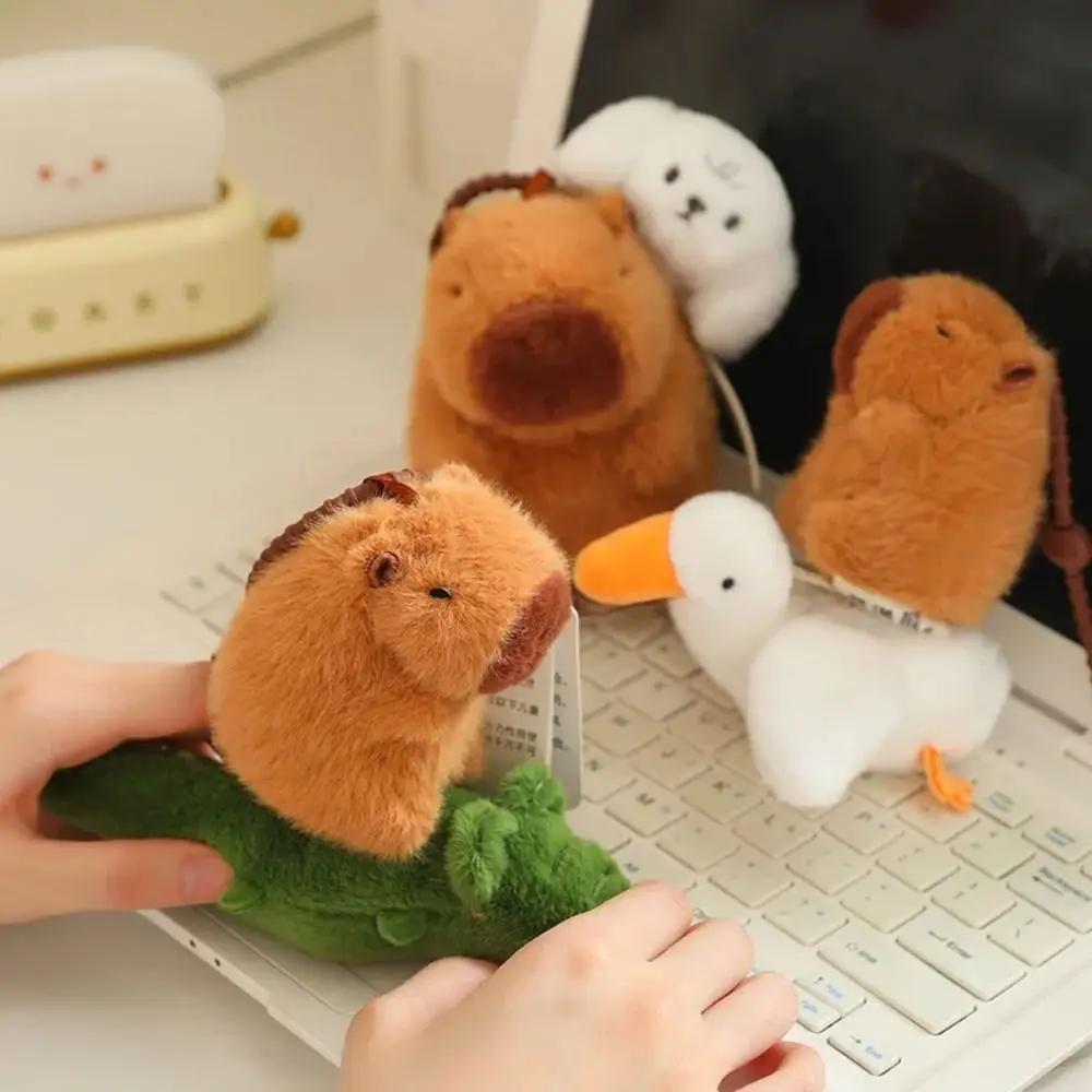 Stay Wire Capybara Plush Pendant Goose Dog Capybara Plush Keychain Kawaii Stuffed Animal Capybara Plush Doll Backpack Pendant