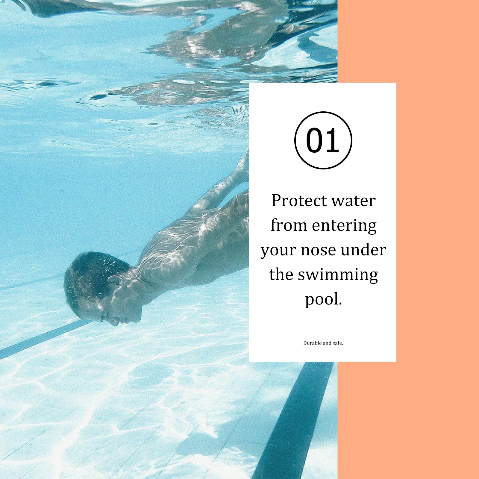

8pcs Waterproof Clips Durable Reusable Pool Accessories Simple Anti-Choking Nose Clip For Beginners Diving Protection Portable