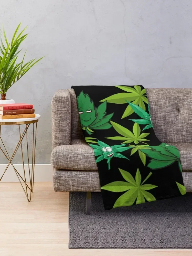 Weed Pattern Throw Blanket Picnic Decoratives Baby Comforter Blankets