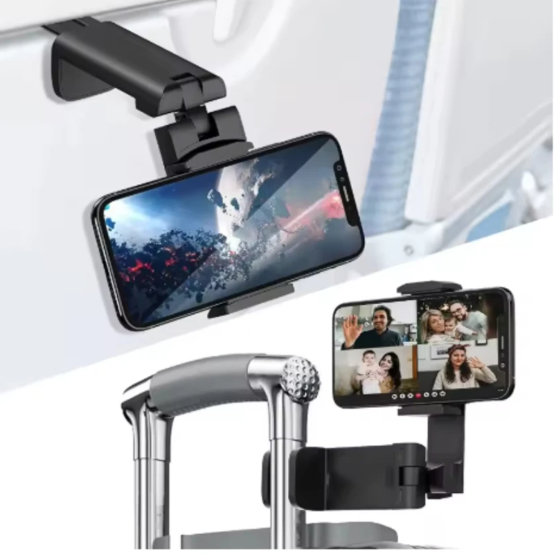 

Для телефона 4,7-6,9 дюйма, дорожный держатель для телефона в самолете, подставка для крепления стола, вращающийся на 360° складной дорожный стол, ленивое автокресло, летающий держатель