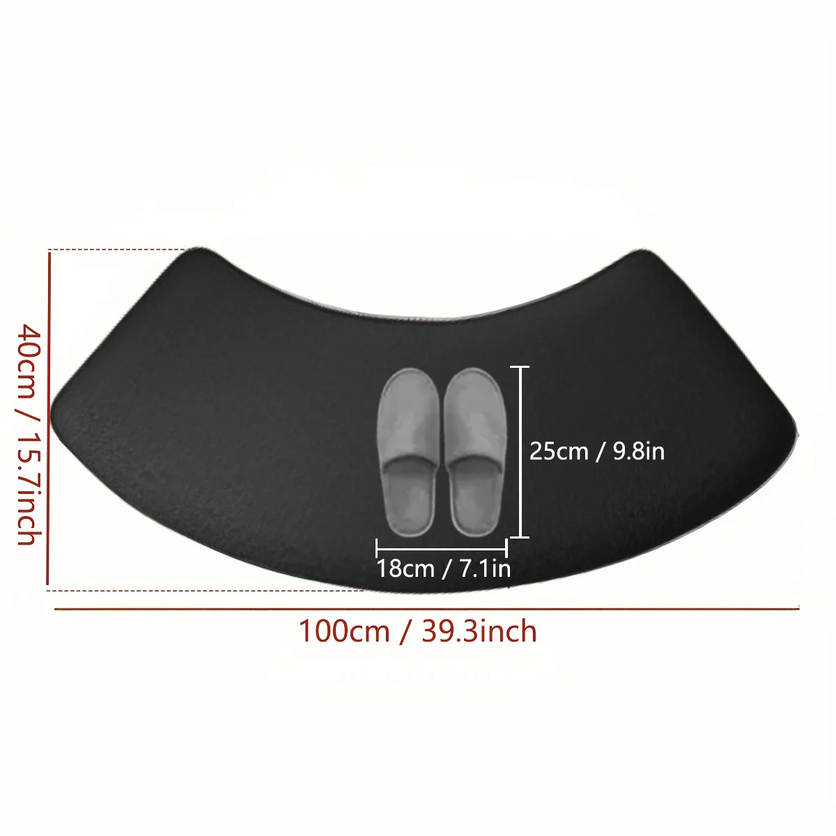 Thickened bathroom absorbent mat curved shower room door mat toilet bathroom foot mat non-slip mat entrance mat