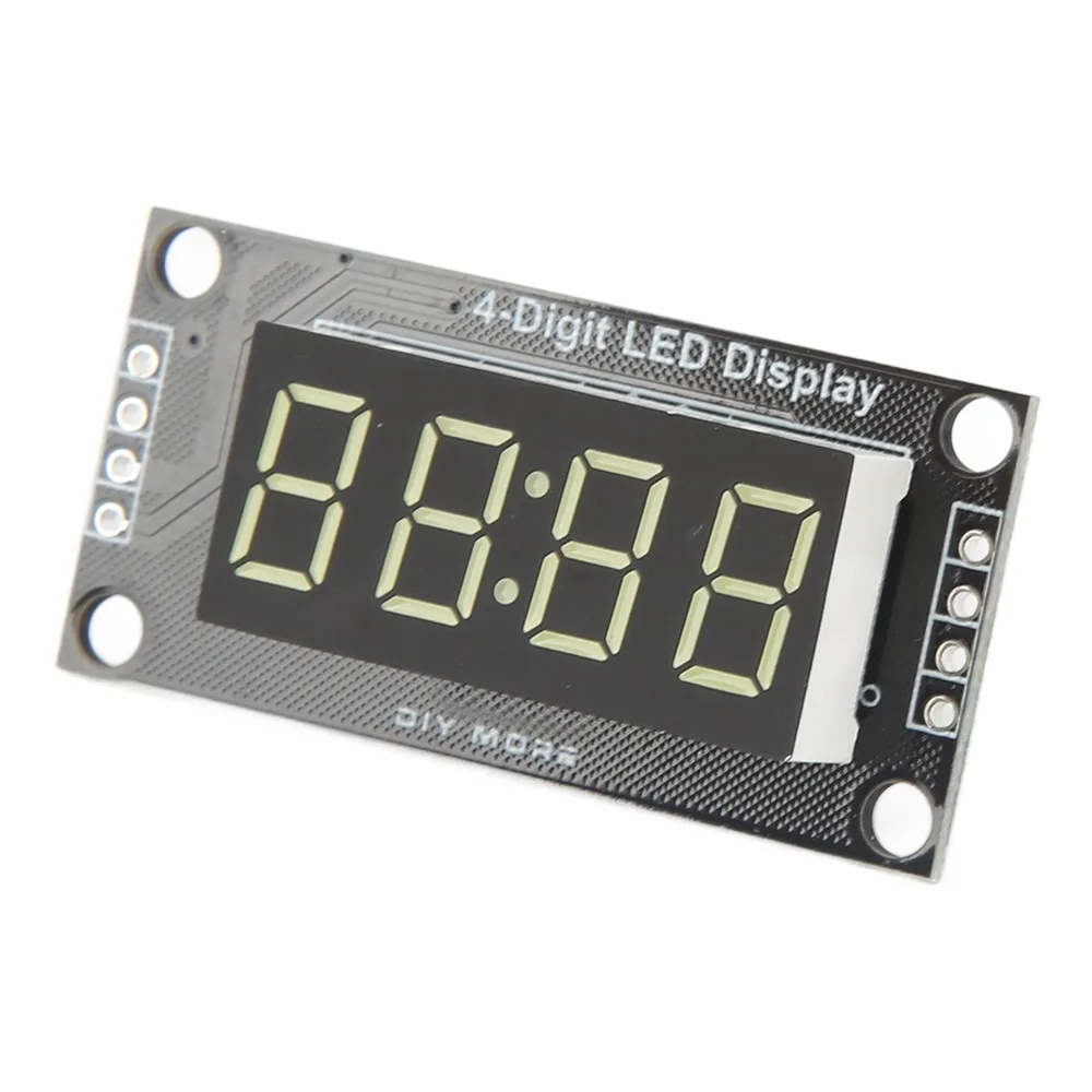 4 Sets 4 Digit 7 Segment Digital Tube LED Display TM1637 5V Clock Module with Pin Header 0.36in LED Display Board Clock Projects