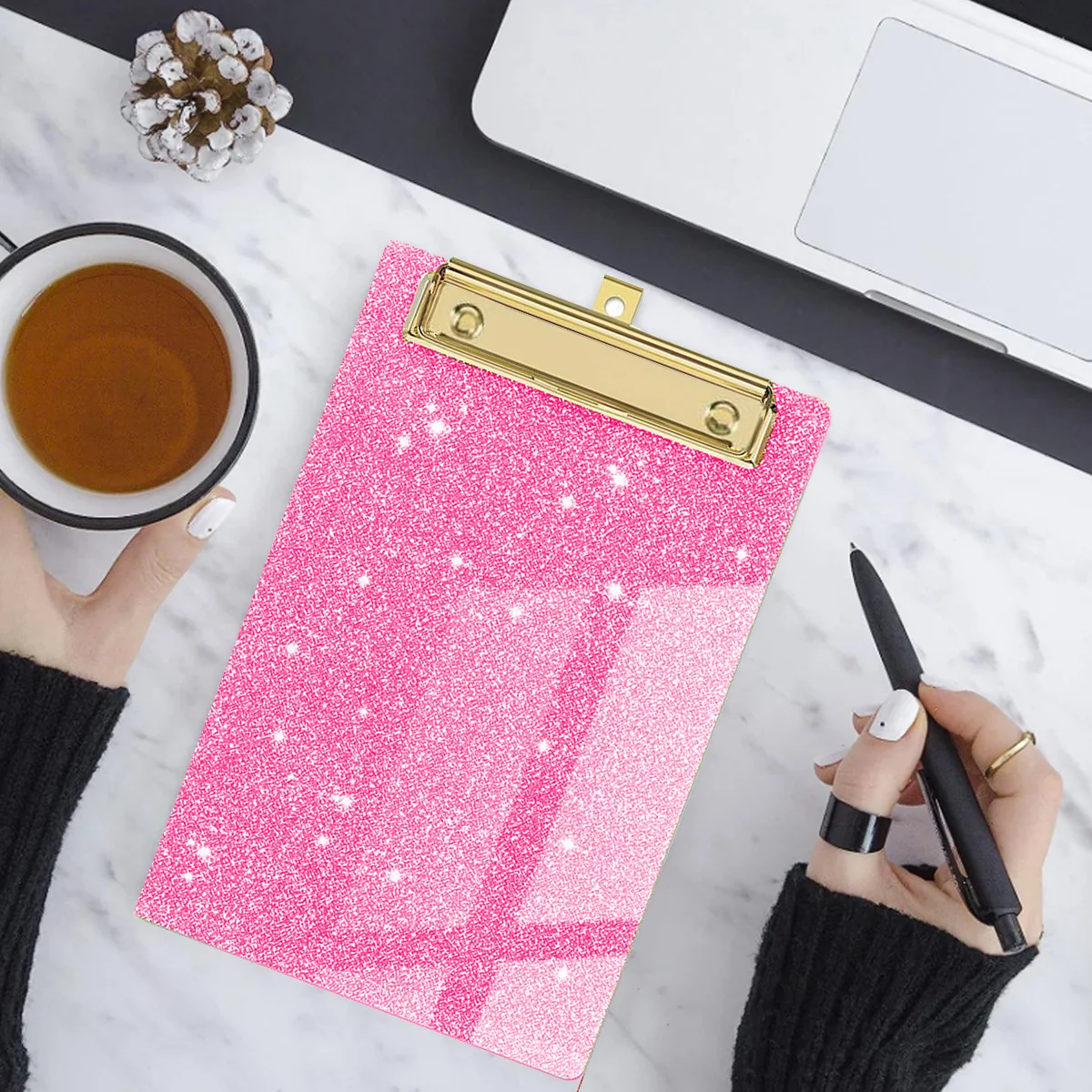 Flash powder acrylic accessory clip writing board, writing board clip