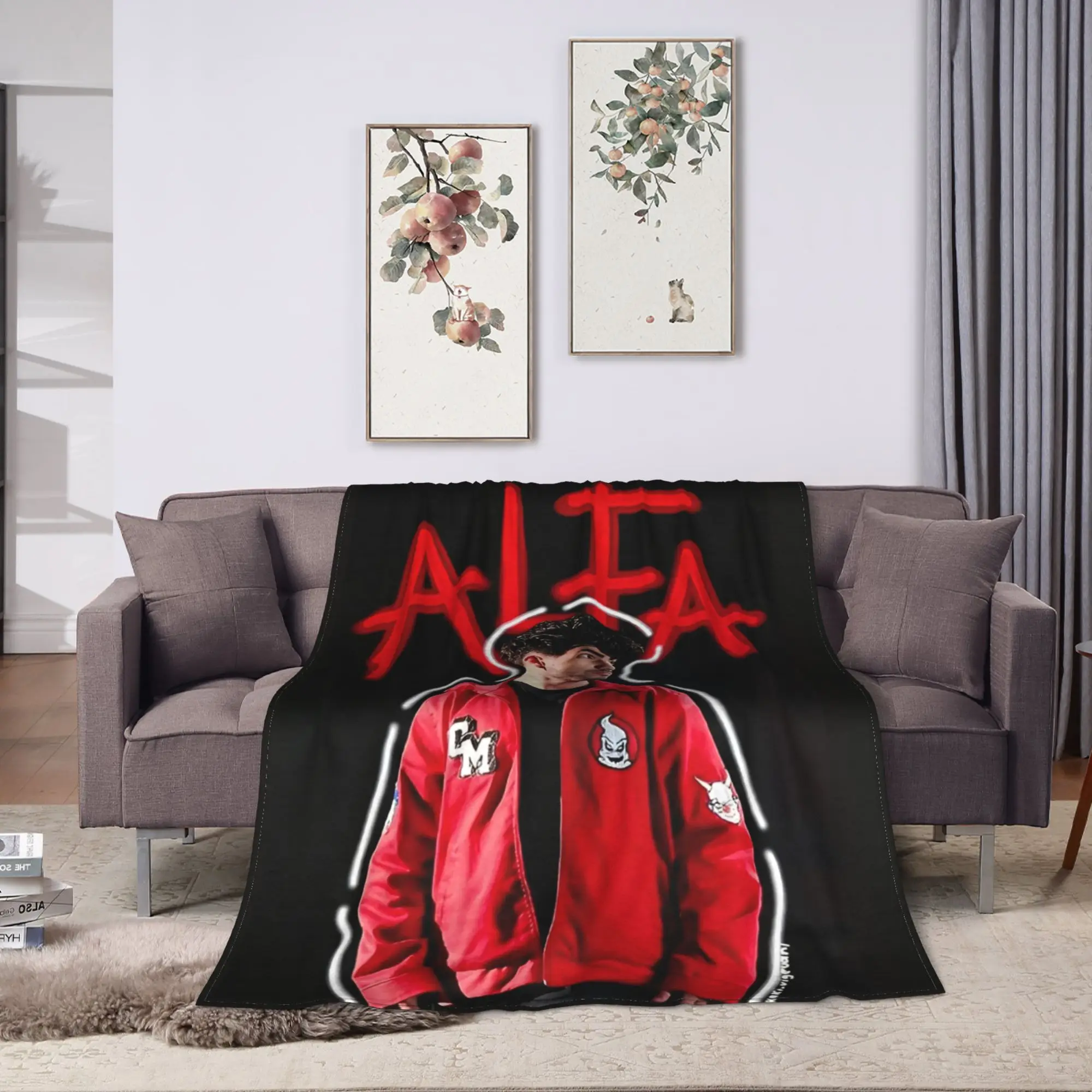 Fede V-Vigevani Blanket Club Misterios Warm Street Trend Plush Throw Blanket For Bedroom Decorative Flannel Bedspread Bed Cover
