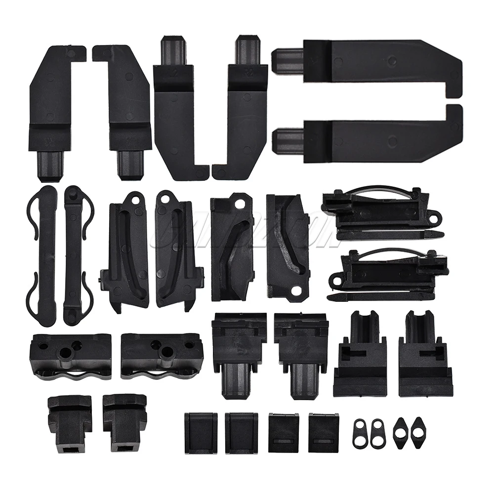 For Fiat 500C 500 Convertible Kit UK 30 Pcs Upgraded Soft Top Roof Repair Slider Clip Hood Parts Black 9099898 car accessories