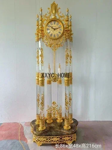 

European-Style the Grandfather Clock Standing Grandfather Clock Household Living Room Crystal the Grandfather Clock