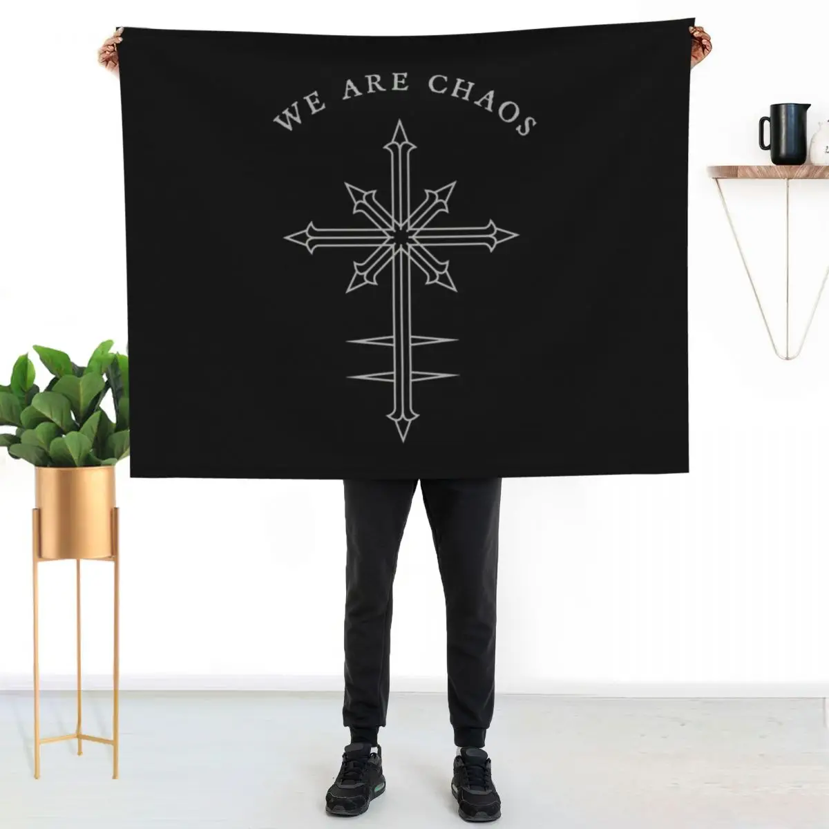 Chaos Cross Throw Blanket Thin heavy to sleep valentine gift ideas Soft Beach Soft Big Blankets