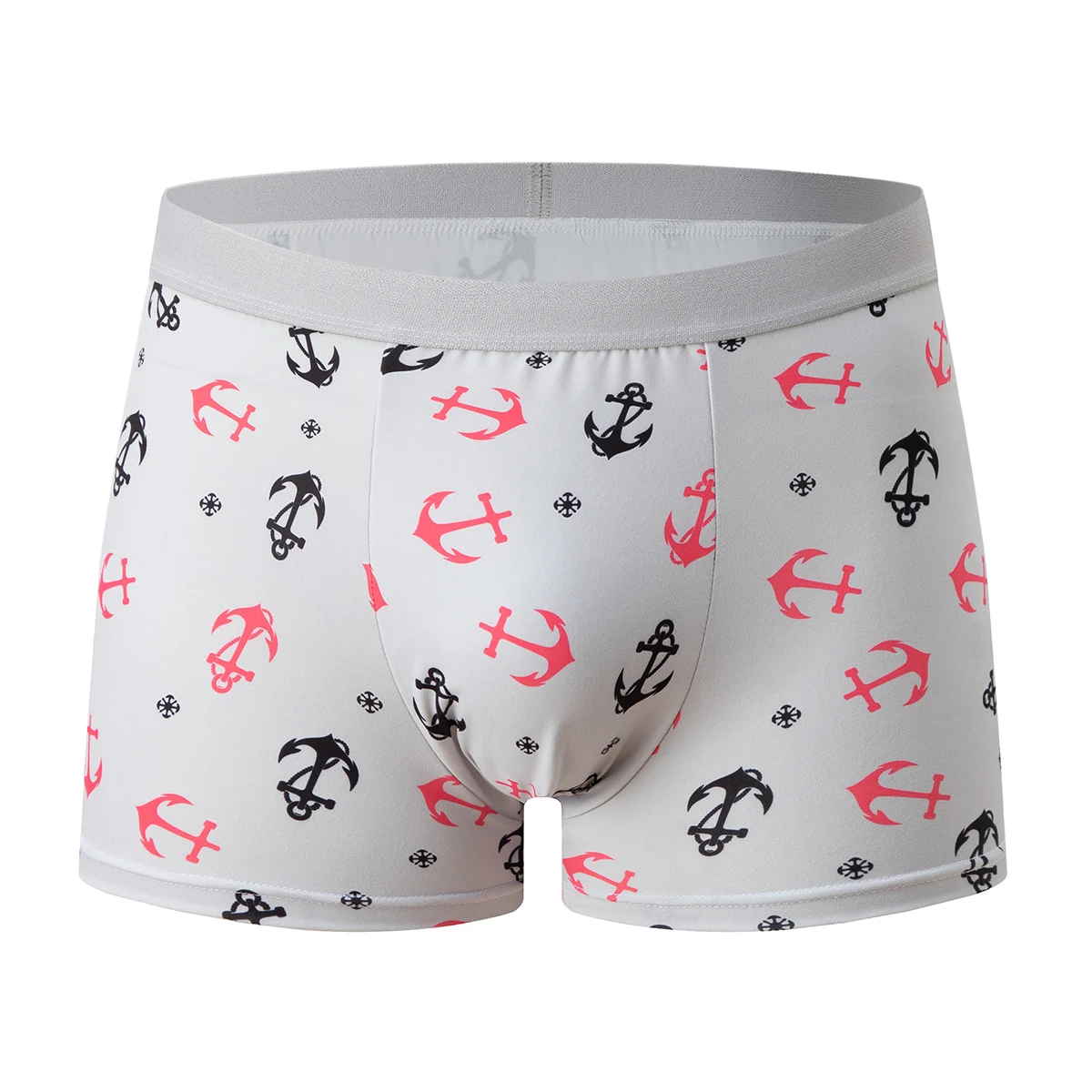 4-teiliges Set bedruckter Unterwäsche für Männer und Jugendliche, bequeme flache Boxershorts mit elastischem Bund, mehrfarbige Freizeitshorts – Detail 17
