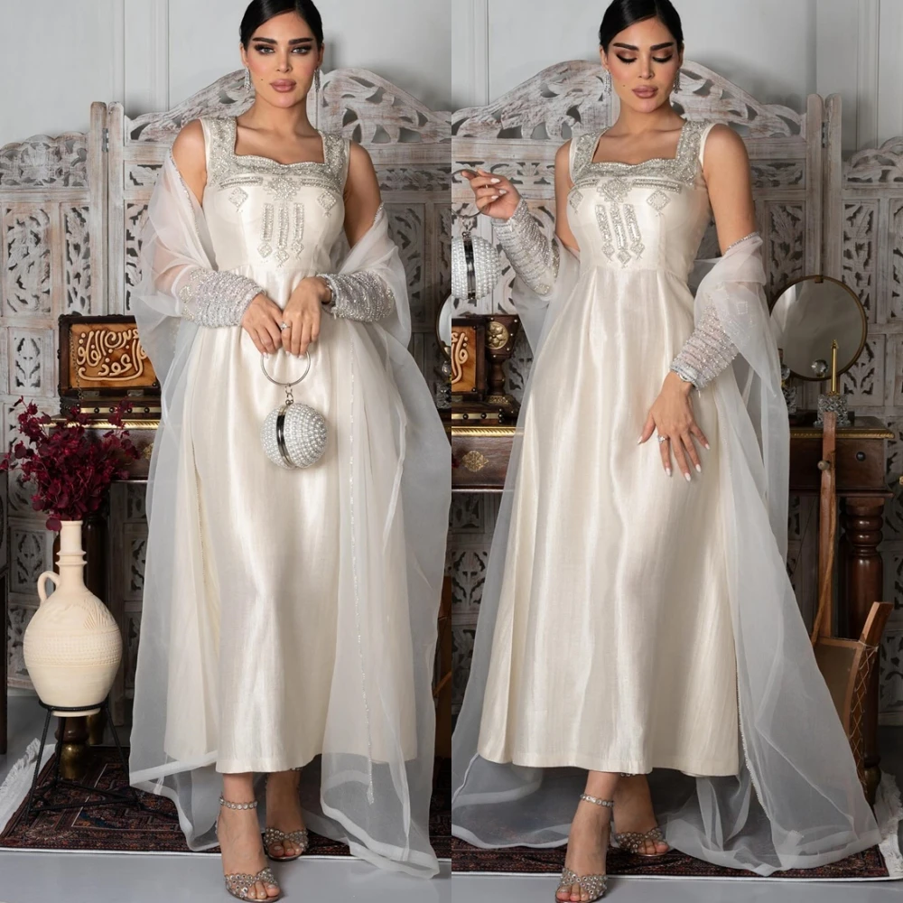 تخصيص ساحة طوق الساتان ألف خط مساء اللباس رائعة كريستال شال فساتين حفلة موسيقية عالية الجودة فساتين المناسبات الخاصة